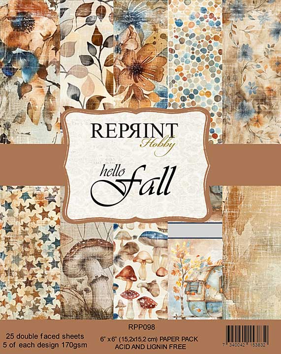 Reprint Hello Fall 6x6 Inch Paper Pack