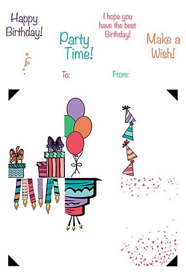 LDRS Creative Birthday Tag Stack 4x6 Inch Clear Stamps