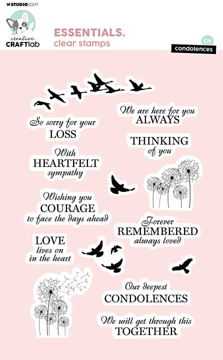 Creative Craftlab Condolences Essentials Clear Stamp EN