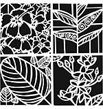 The Crafters Workshop Botanical Squares 6x6 Inch Stencil