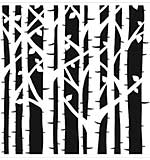 The Crafters Workshop Birch Trees 6x6 Inch Stencil