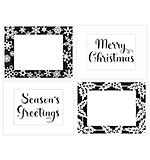 The Crafters Workshop A2 Holly Snowflake Frames Stencil