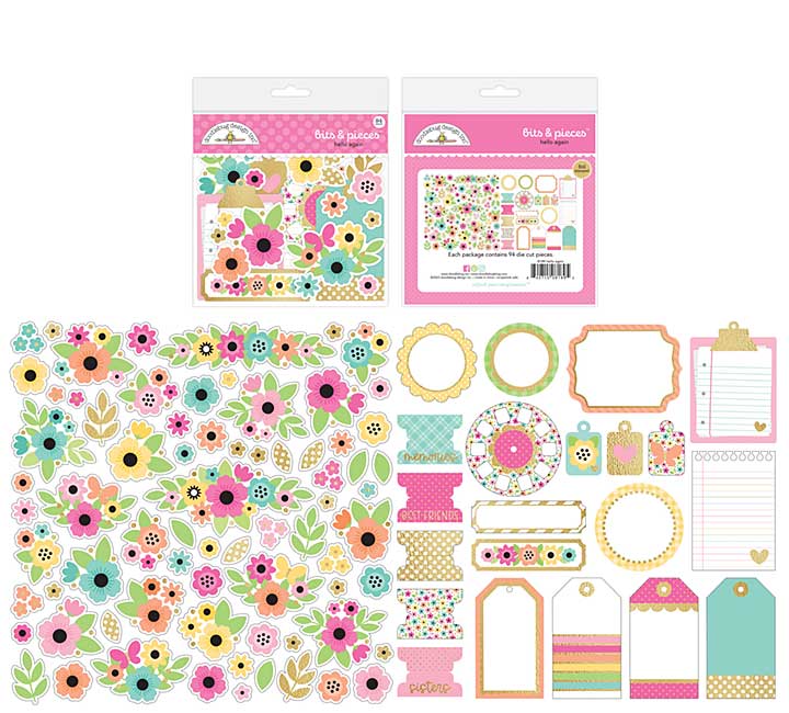 Doodlebug Design Hello Again Bits and Pieces