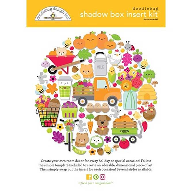 Doodlebug Design farmers market shadow box kit