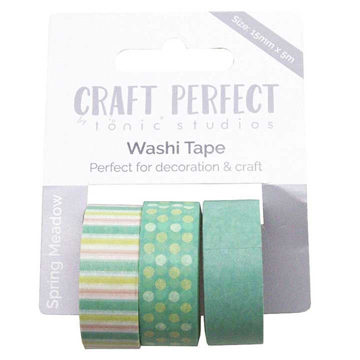 Craft Perfect Washi Tape 3 Rolls - Spring Meadow