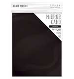 Craft Perfect Satin Mirror Cardstock 8.5X11 5pk - Satin -Black Velvet