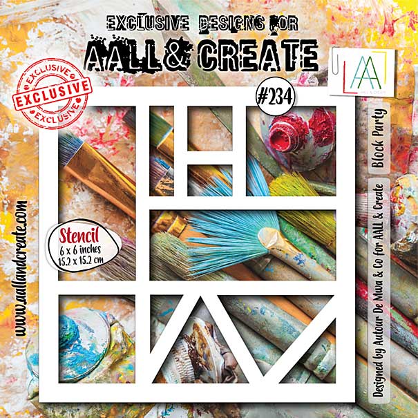 Aall and Create Stencil 6x6 Inch Block Party