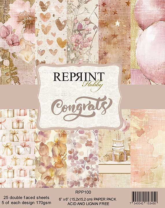 Reprint Congrats 6x6 Inch Paper Pack