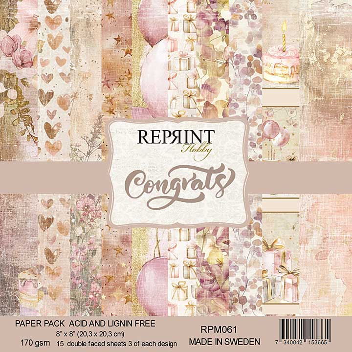 Reprint Congrats 8x8 Inch Paper Pack