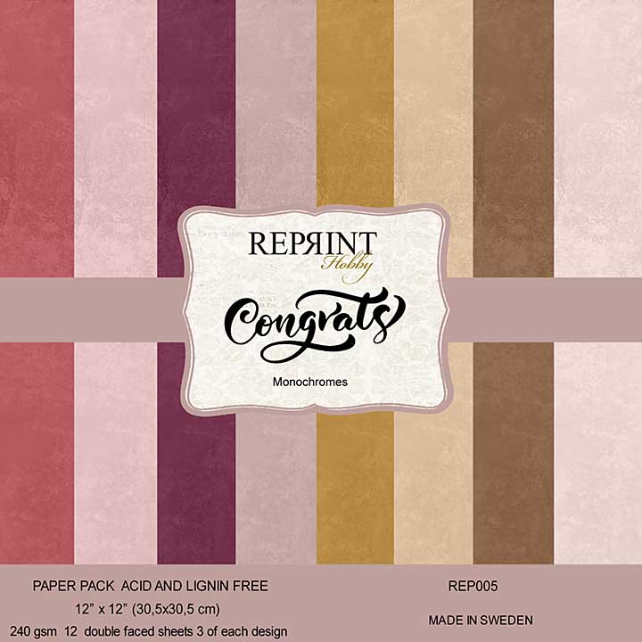 Reprint Congrats 12x12 Inch Cardstock