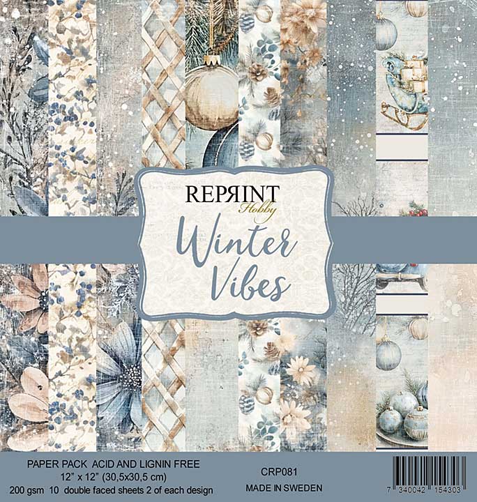 Reprint Winter Vibes 12x12 Inch Paper Pack