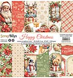 ScrapBoys Happy Christmas 8x8 Inch Paper Pad