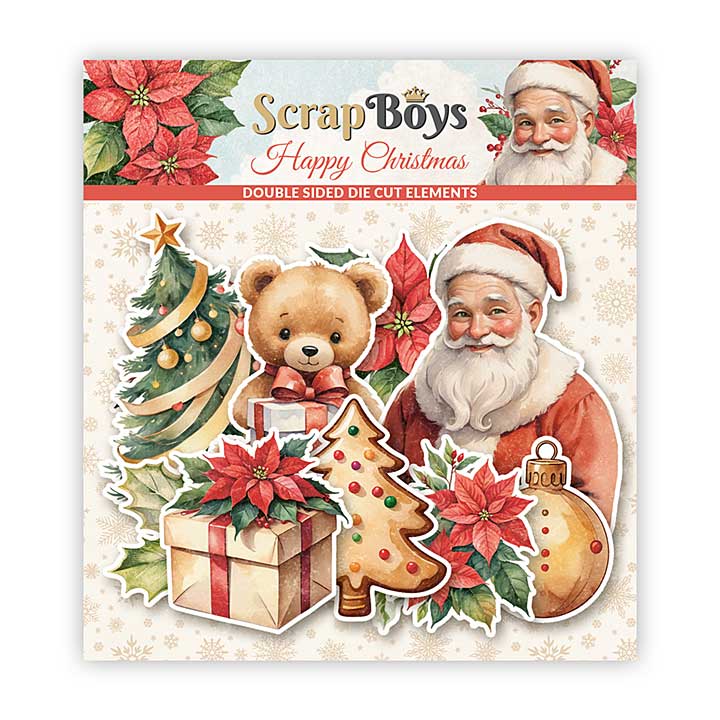 ScrapBoys Happy Christmas Double Sided Die Cut Elements (40pcs)