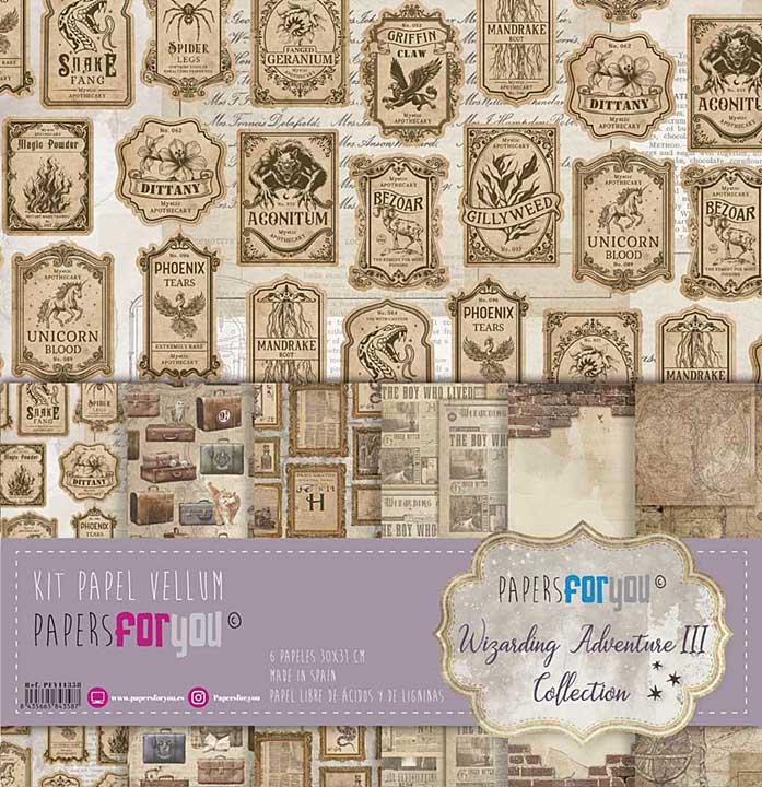 SO: Papers For You Wizarding Adventure III Vellum Paper Pack (6pcs)