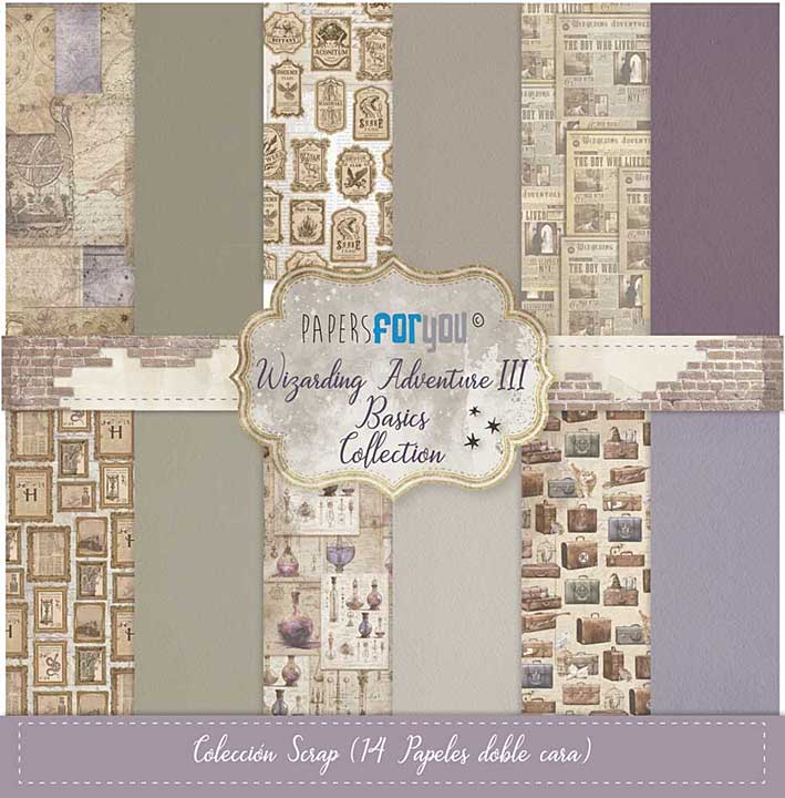 Papers For You Wizarding Adventure III 12x12 Basics Scrap Paper Pack (14pcs)