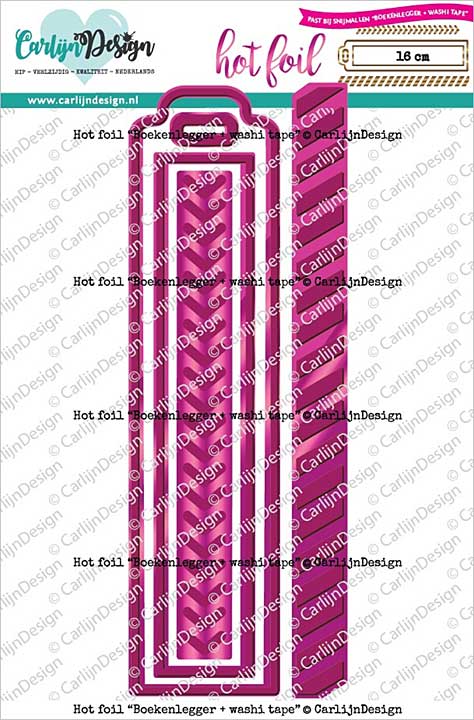 CarlijnDesign Hot Foil Plate Bookmark and Washi Tape