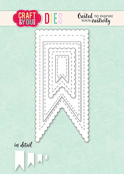 Craft and You Design Biscuit Pennants Set Dies