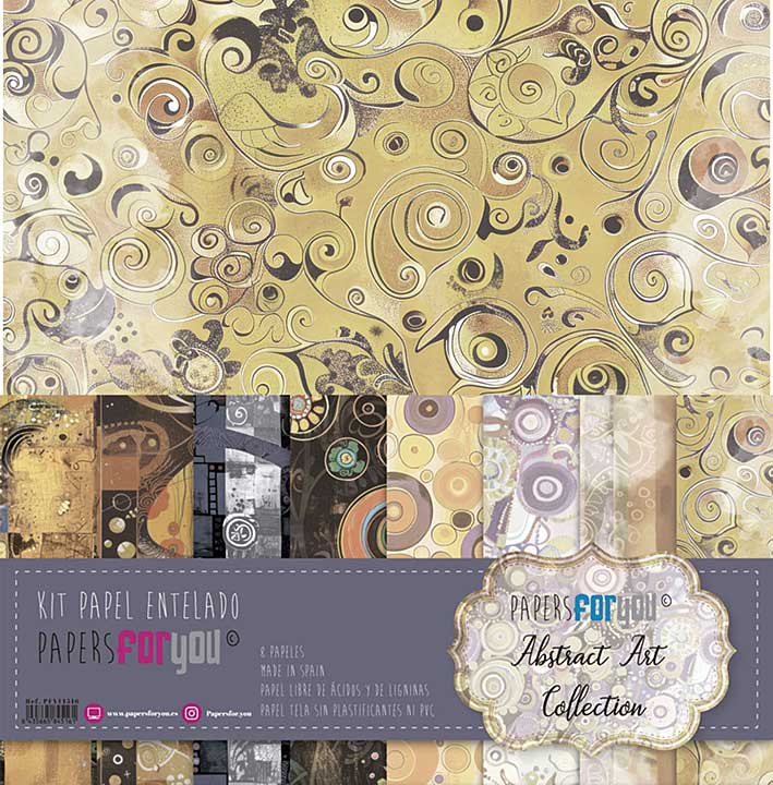 Papers For You Abstract Art Canvas Scrap Pack (8pcs)