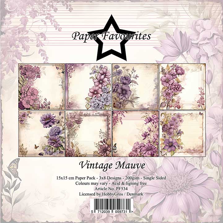Paper Favourites Vintage Mauve 6x6 Inch Paper Pad