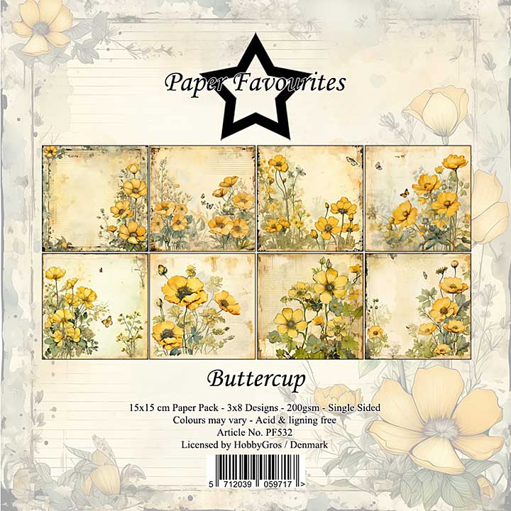 Paper Favourites Buttercup 6x6 Inch Paper Pad