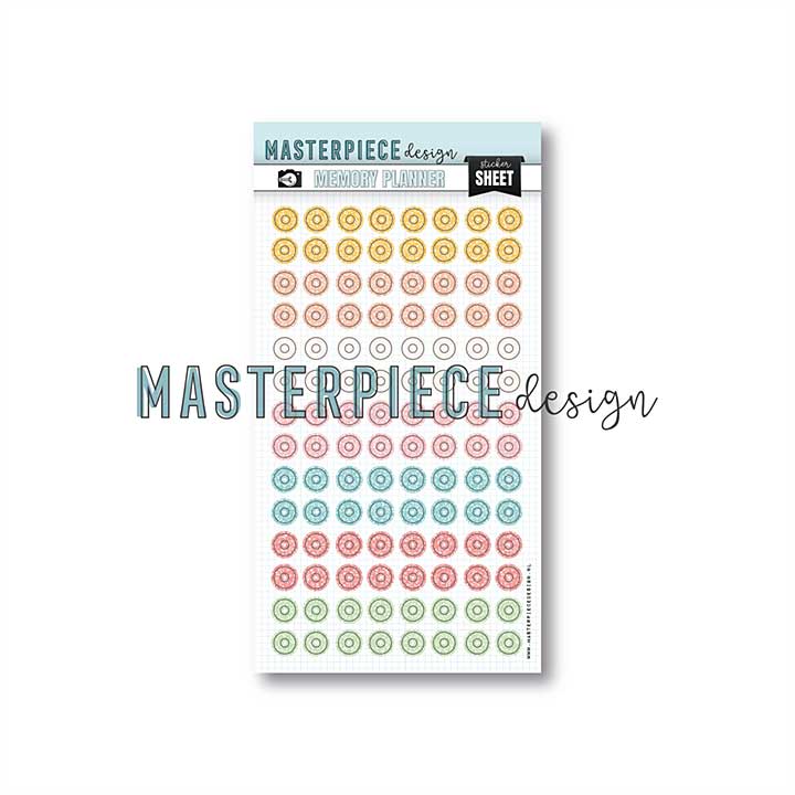 Masterpiece Design Memory Planner Sticker Sheet 6x10 Inch Reinforcers Script Leave