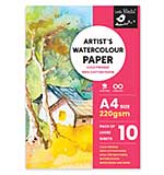 Little Birdie Artist's Watercolour A4 Paper 220gsm -  10 Sheets