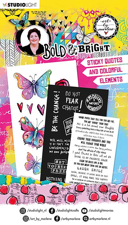 Art By Marlene Bold and Bright Sticky Quotes and Colorful Elements