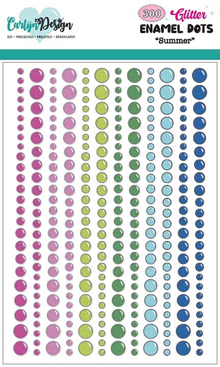 CarlijnDesign Glitter Enamel Dots Summer (300pcs)