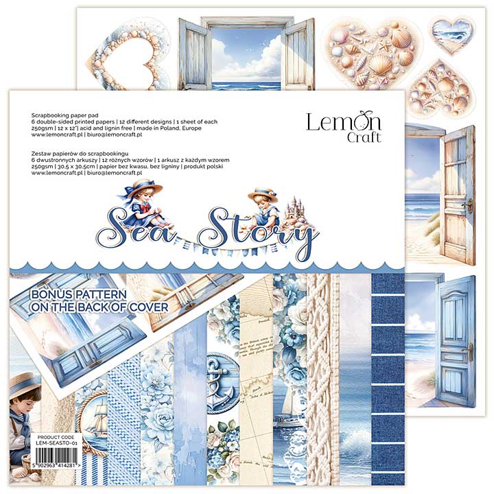 LemonCraft Sea Story 12x12 Inch Paper Pad