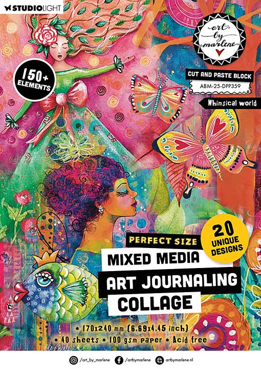 Art By Marlene Whymsical World - The Perfect Size - Cut and Paste Book