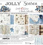 Craft OClock Jolly Season 8x8 Inch Basic Papers Set