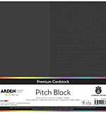 Arden Creative Studio Premium Cardstock 12x12 Inch Pitch Black (20 Sheets)