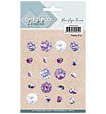 Card Deco Essentials - Mini Paper Flowers - Purple