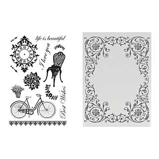 Cest La Vie Collection Stamp and Emboss Set - Extravagant Days