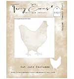 Tracy Evans Cluck 4x4 Inch Snippet Stencil