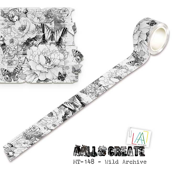 Aall and Create Nocturne Flight 25mm 10m Washi Tape Wild Archive