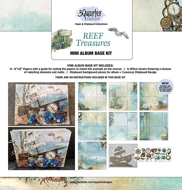 3Quarter Designs Reef Treasures Mini Album Base Ki