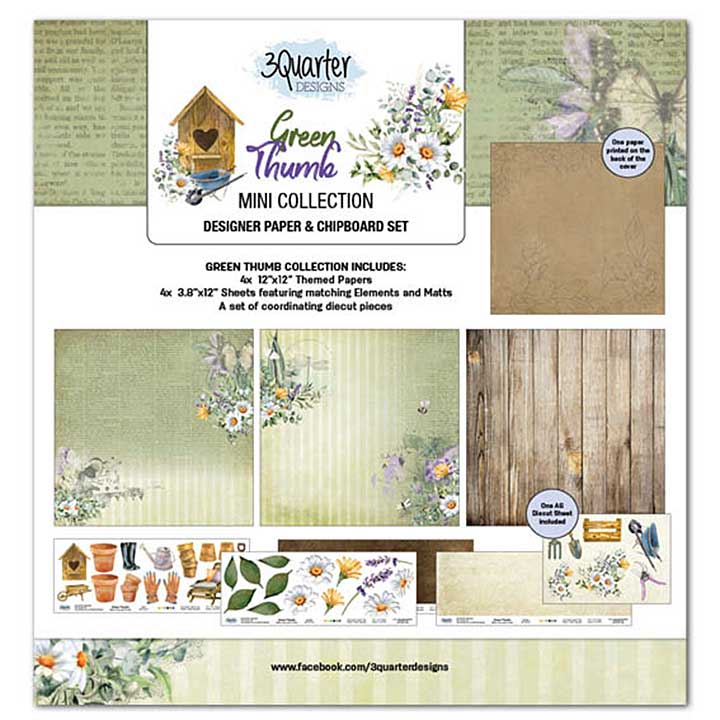3Quarter Designs Green Thumb 12x12 Scrapbook Mini