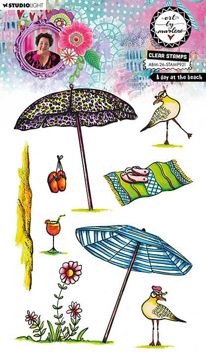 Art By Marlene A Day at the Beach Clear Stamp