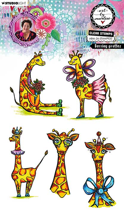 Art By Marlene Dazzling Giraffes Clear Stamp