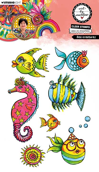 Art By Marlene Sea Creatures Clear Stamp