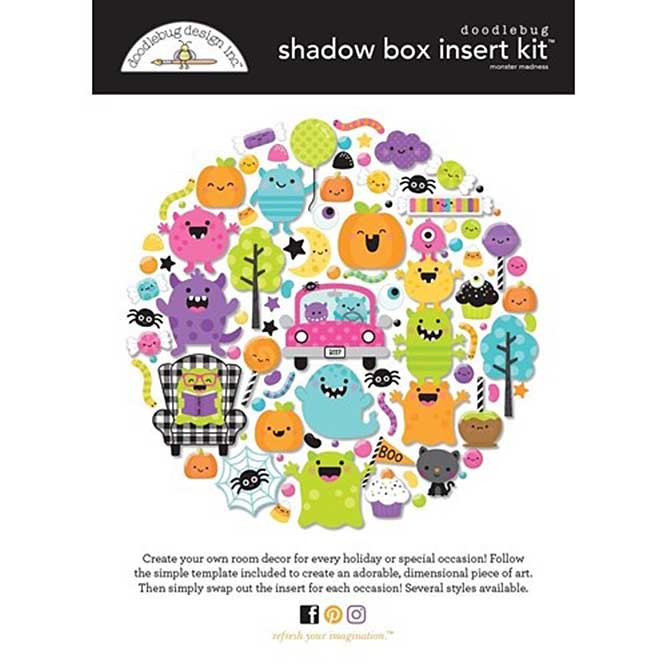 Doodlebug Design Monster Madness Shadow Box Insert Kit