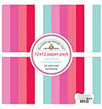 Doodlebug Design Lots of Love 12x12 inch Textured Cardstock Solid Paper Pack