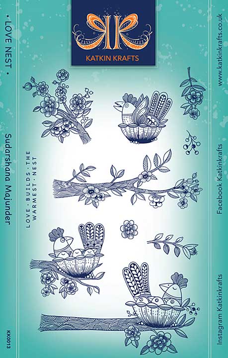 Katkin Krafts Love Nest A5 Clear Stamp Set
