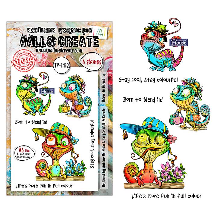 Aall and Create Pun and Paws A6 Stamp Set Born To Blend In