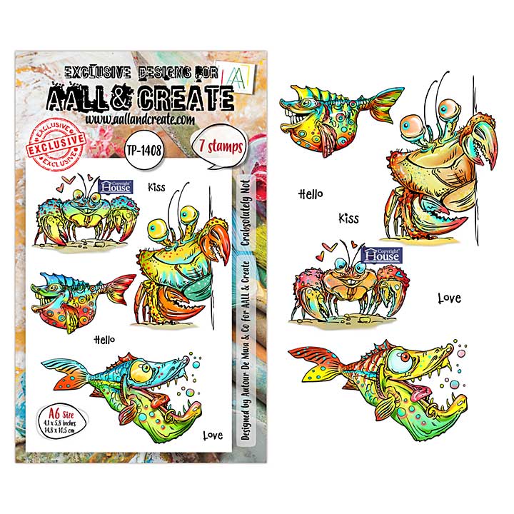 Aall and Create Pun and Paws A6 Stamp Set Crabsolutely Not