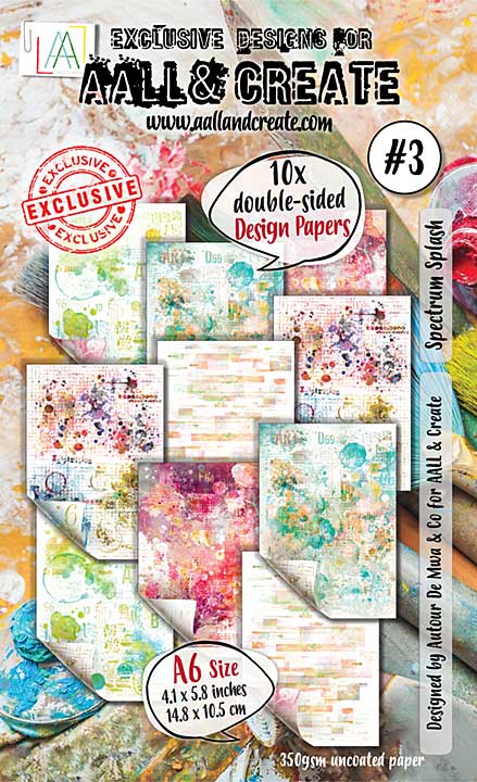 Aall and Create Design Paper Spectrum Splash A6