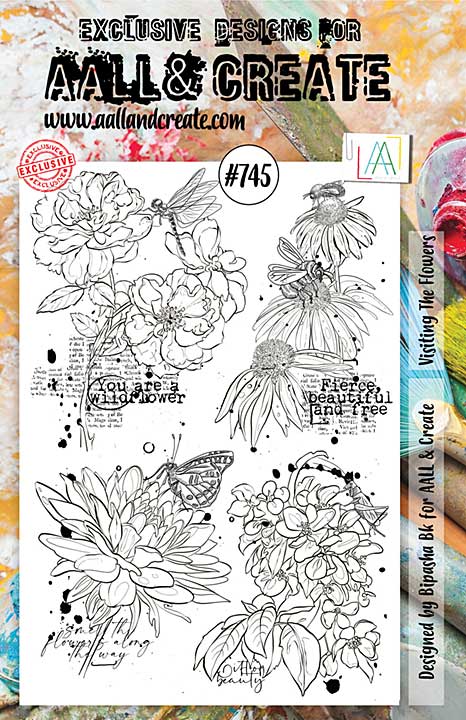 Aall and Create Stamp Set A5 Visiting The Flowers