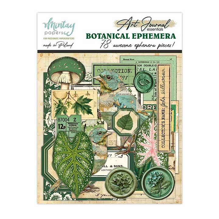 Mintay Art Journal Ephemera Pack Botanical (78pcs)