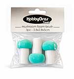 HobbyGros Storage Mushroom 2,8x2,8x5cm Foam Brushes (3pcs)